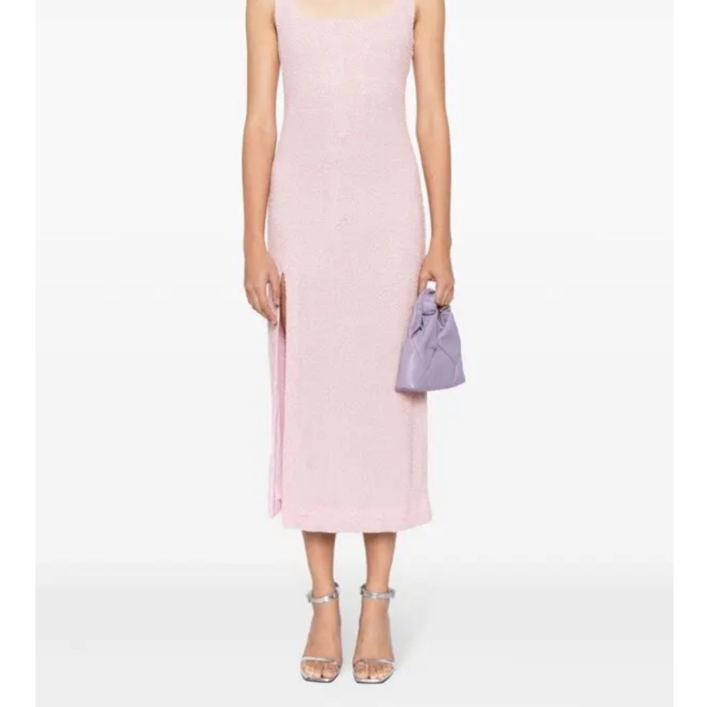 Staud Pink ‘Le Sable’ Midi Dress